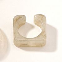 Korean Geometric Transparent Smudge Resin Ring Hand Jewelry sku image 4