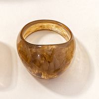 Korean Geometric Transparent Smudge Resin Ring Hand Jewelry sku image 5