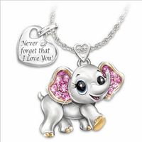 New Ladybug Elephant Two-color Owl Bee Necklace Earrings Set sku image 4