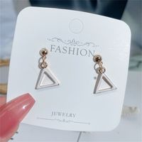 New Simple Fashion Color Triangle Geometric Female Alloy Earrings sku image 3