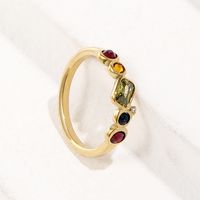 304 Stainless Steel 14K Gold Plated Simple Style Circle Zircon main image 1