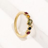 304 Stainless Steel 14K Gold Plated Simple Style Circle Zircon main image 2