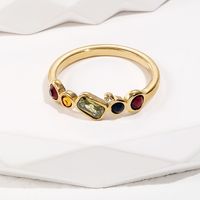 304 Stainless Steel 14K Gold Plated Simple Style Circle Zircon main image 5