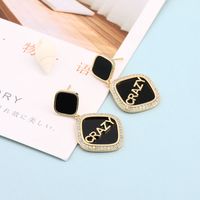 Temperament And Fashion Korean Style Glossy Micro-set Rhinestone Earrings main image 5
