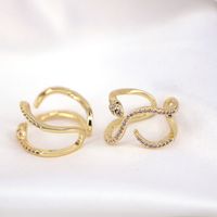 New Retro Animal Snake Women's Diamond Zircon Fashion Gold-plated Copper Ring main image 5