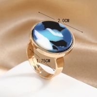 Fashion New Round Joint Creative Amber Adjustable Alloy Ring main image 5