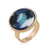 Fashion New Round Joint Creative Amber Adjustable Alloy Ring main image 6