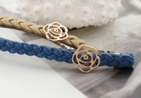 Fashion Rose Hand-woven Leather Hairpin Female Infrared Simple Alloy Clip main image 4