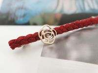 Fashion Rose Hand-woven Leather Hairpin Female Infrared Simple Alloy Clip main image 5