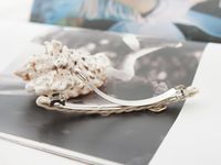Fashion Rose Hand-woven Leather Hairpin Female Infrared Simple Alloy Clip main image 6