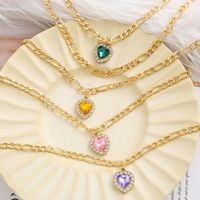 Simple Fashion Anklet 5-piece Set Diamond Heart-shaped Alloy Anklet main image 4
