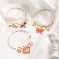 Neues Einfaches Damenschmuckset Tropföl Schmetterling Herz Libelle Legierung Armband main image 3