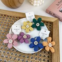 Spring New Contrasting Color Flower Hair Rope Female Cute Children Simple main image 1