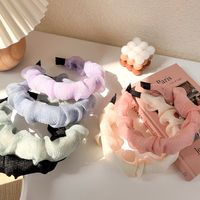 Simple Pleated Mesh Solid Color Hairpin Hair Bundle New Simple Hair Accessories main image 3