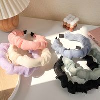 Simple Pleated Mesh Solid Color Hairpin Hair Bundle New Simple Hair Accessories main image 4