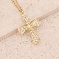 Wholesale Fashion Cross Copper Inlaid Gold 18K Gold Plated main image 4