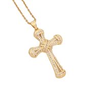 Wholesale Fashion Cross Copper Inlaid Gold 18K Gold Plated main image 6