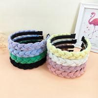 New Bubble Chiffon Braided Wide-brimmed Fabric Braided Hairpin main image 1