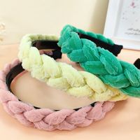 New Bubble Chiffon Braided Wide-brimmed Fabric Braided Hairpin main image 3