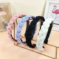 New Bubble Chiffon Braided Wide-brimmed Fabric Braided Hairpin main image 5
