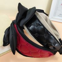 New Double-layer Bow Headband Simple Retro Pu Leather Hairpin main image 5