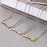 Titanium Steel 18K Gold Plated Fashion Geometric Pendant Necklace main image 4