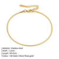 Simple Fashion Anklet Stainless Steel Anklet Gold-plated Anklet main image 3