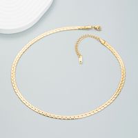 Simple Plain Geometric Ultra-thin Welding Chain Same Titanium Steel Necklace main image 1