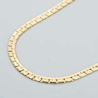 Simple Plain Geometric Ultra-thin Welding Chain Same Titanium Steel Necklace main image 3