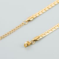 Simple Plain Geometric Ultra-thin Welding Chain Same Titanium Steel Necklace main image 4