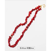 Fashion Red Agate Stone Beaded Collarbone Chain Wholesale main image 3