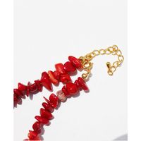 Fashion Red Agate Stone Beaded Collarbone Chain Wholesale main image 5
