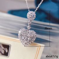 Simple Hollow Heart-shaped Inlaid Zircon Copper Clavicle Chain Wholesale main image 6
