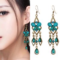 Ethnic Style Butterfly Earrings Female Retro Diamond Earrings Wholesale main image 4