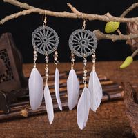 New Bohemian Dream Catcher Fairy Long Tassel Earrings Wholesale main image 1