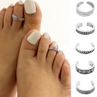 Simple Geometric Twisted Fashion Foot Ring Alloy Foot Ring main image 1