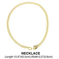 Fashion Snake-shaped Bracelet Necklace Retro Collarbone Copper Chain main image 3
