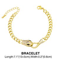 Fashion Snake-shaped Bracelet Necklace Retro Collarbone Copper Chain main image 6