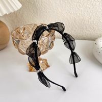 Korean New Rhinestone Bow Headband Retro Mesh Bow Headband sku image 2