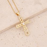 Wholesale Fashion Cross Copper Inlaid Gold 18K Gold Plated sku image 4