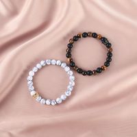 Braided Rope Beads Magnet Couple Zircon Crown Copper Bracelet Jewelry Wholesale sku image 6