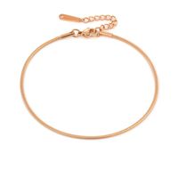Simple Fashion Anklet Stainless Steel Anklet Gold-plated Anklet sku image 3
