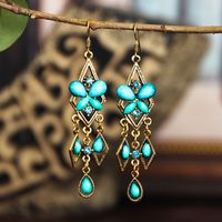 Ethnic Style Butterfly Earrings Female Retro Diamond Earrings Wholesale sku image 10