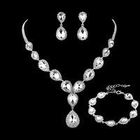 Conjunto De Collar De Joyería De Diamantes De Imitación De Cristal De Moda Para Boda main image 3