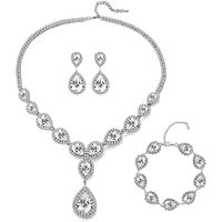 Fashion Crystal Rhinestone Jewelry Necklace Set Bridal Wedding Jewelry main image 6
