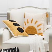 Fashion Tufted Tassel Pillow Simple Sofa Cushion main image 5