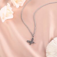 Fashion Creative Stainless Steel Butterfly Heart-shaped Necklace Set main image 4