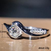 Anillo De Cobre De Circonio Con Flechas Con Incrustaciones De Giro Creativo De Moda Para Mujer main image 6