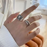 Retro Thai Silver New Girl Braided Cross Double Layer Jewelry Ring main image 1