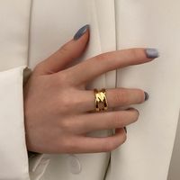 Fashion New Geometric Metal Ring Jewelry main image 5